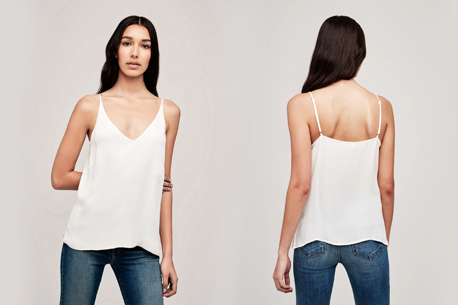 4-trendy-ways-to-wear-the-white-V-neck-camisole