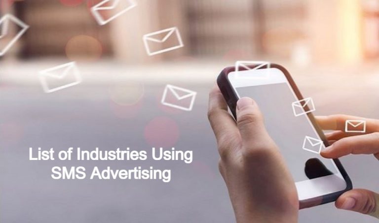 List of Industries using SMS Advertising